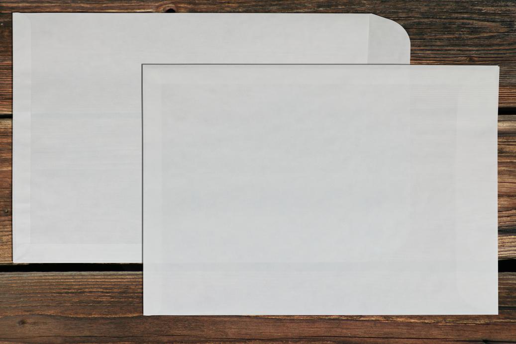 Versandtaschen C4 229x324 mm ungummiert Pergamin Weiß 80 g/qm